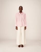 Chemise oversize en coton rose Paris
