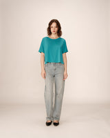 Loose flowy top aqua Parma_13117