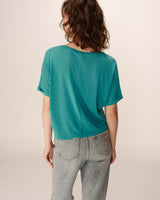 Loose flowy top aqua Parma_13117