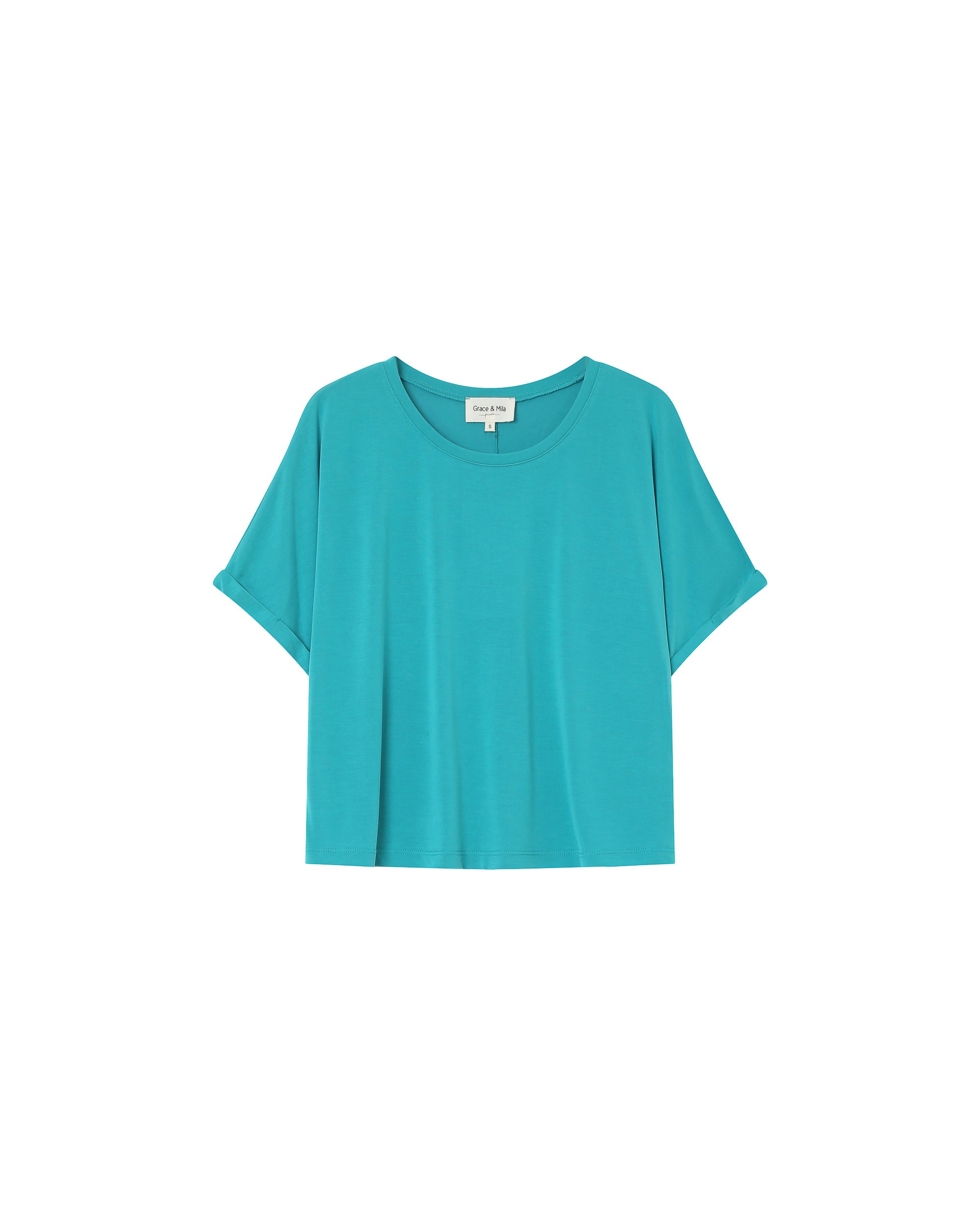 Loose flowy top aqua Parma_13117