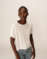 Loose flowy top ecru Parma_13117