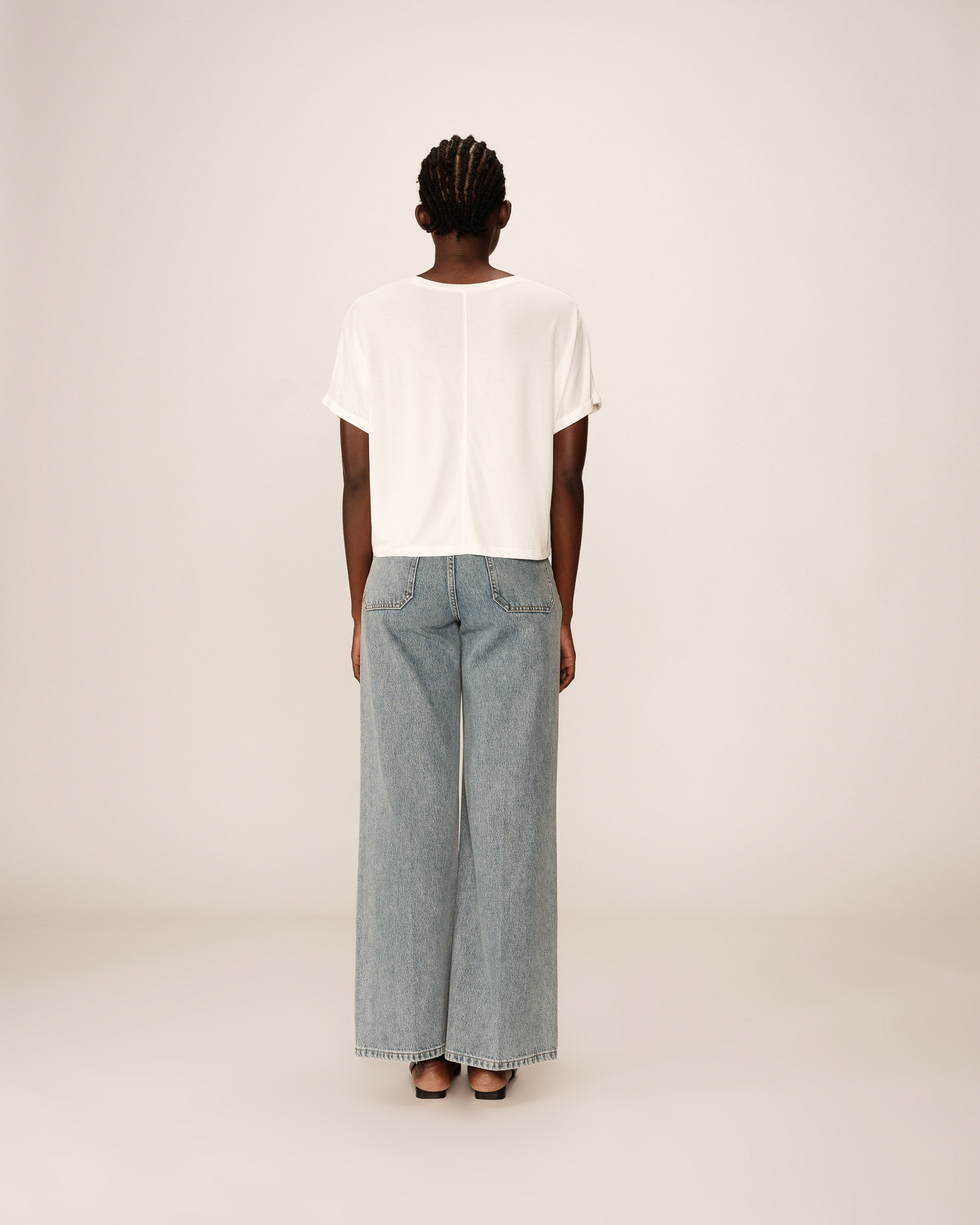 Loose flowy top ecru Parma_13117