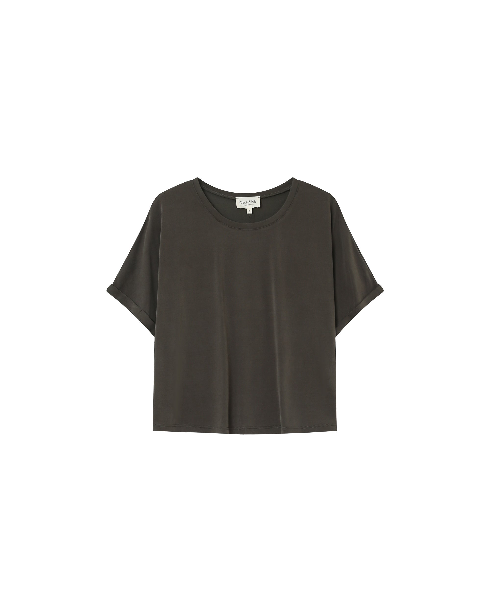 Loose flowy top khaki Parma_13117