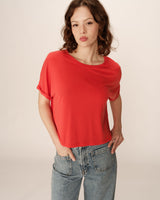 Loose flowy top red Parma_13117