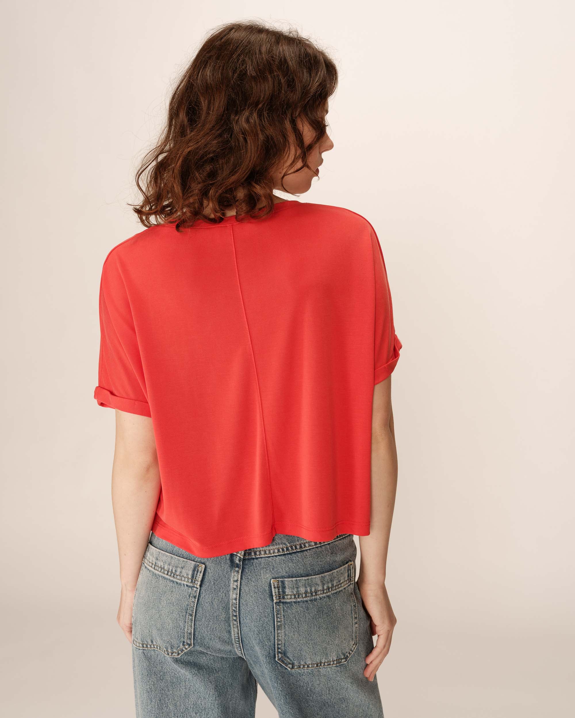 Loose flowy top red Parma_13117