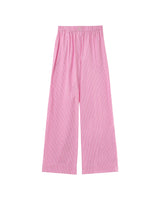 Pantalon large a rayures rose Parmentier