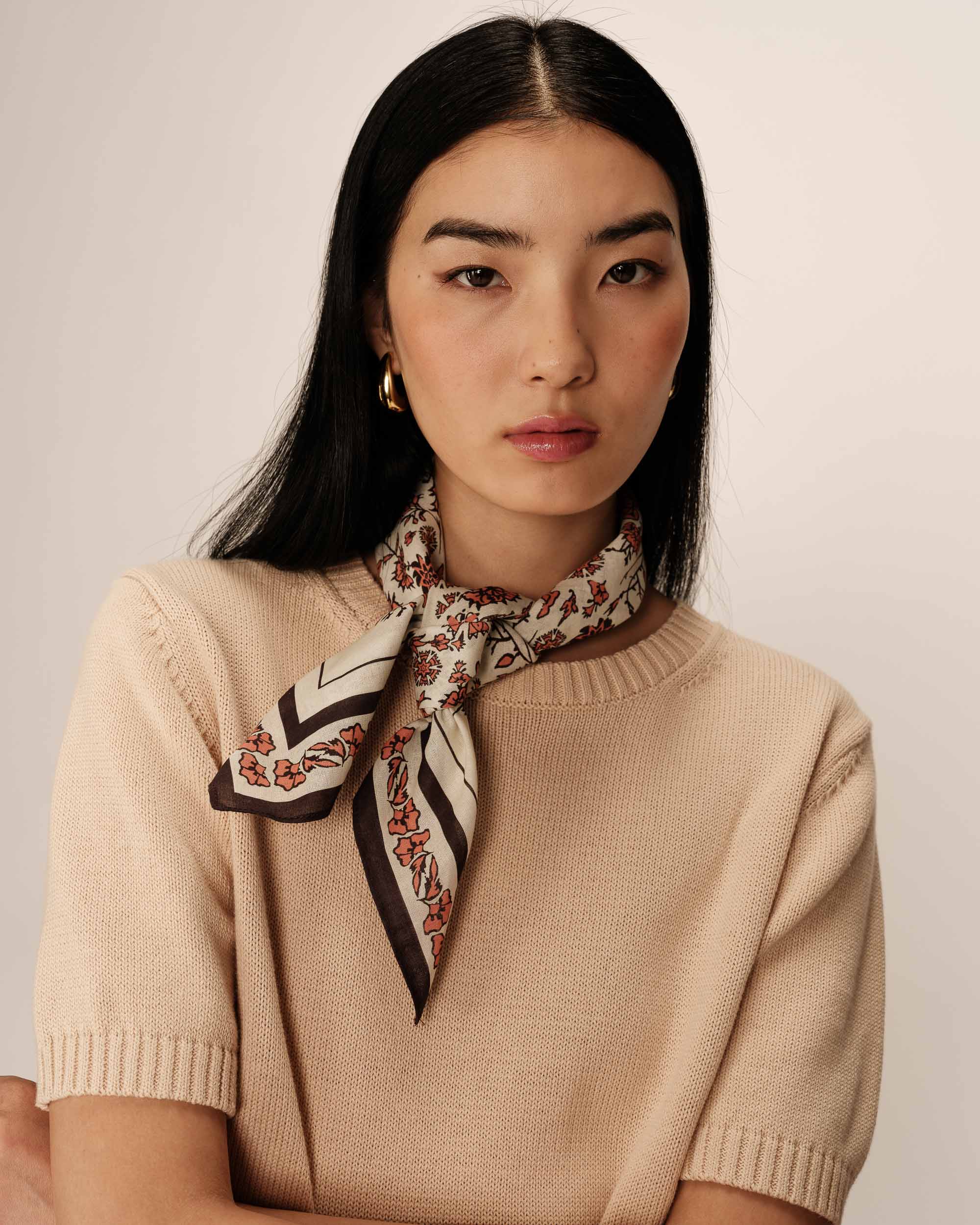 Patterned scarf pink Parole