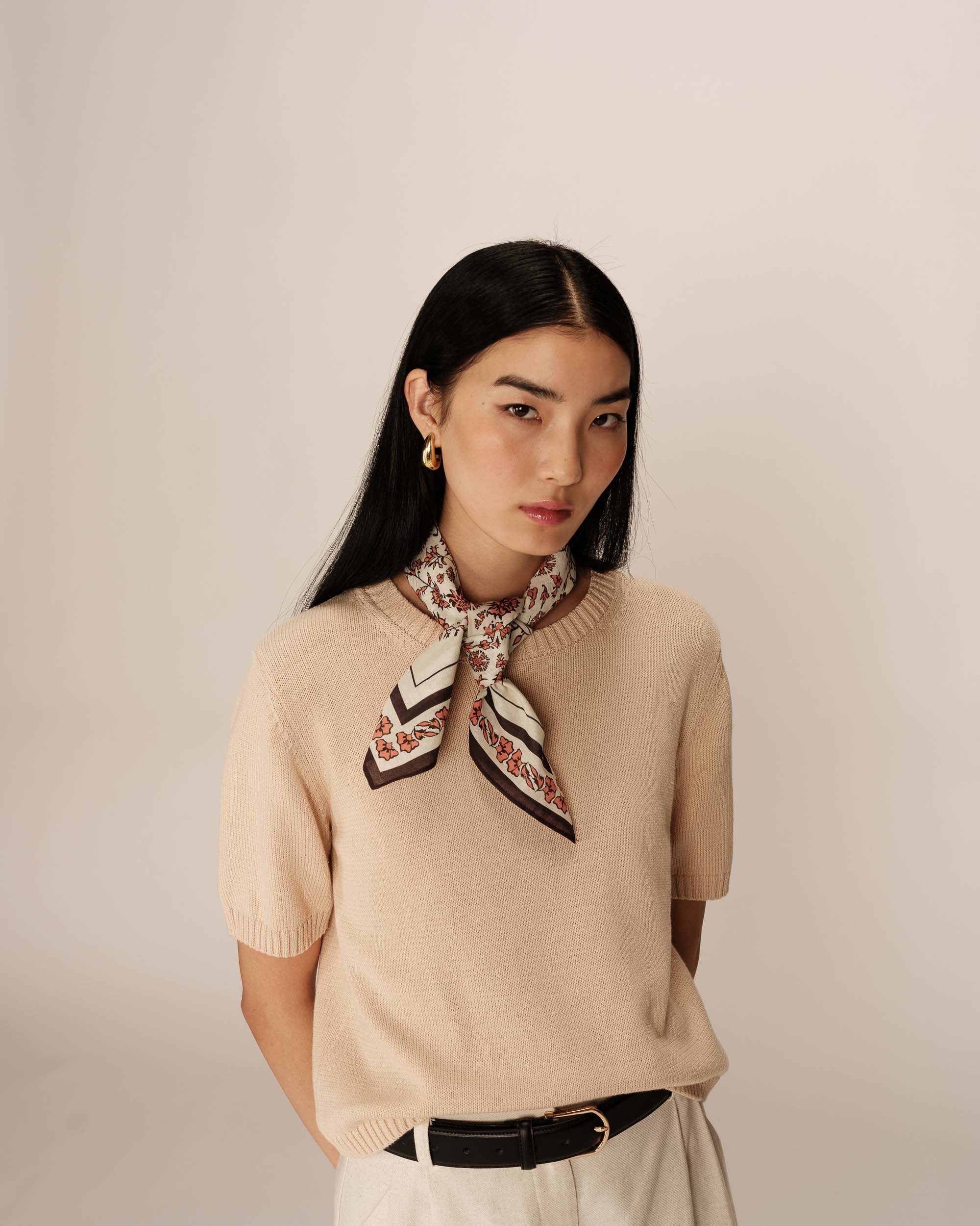 Patterned scarf pink Parole