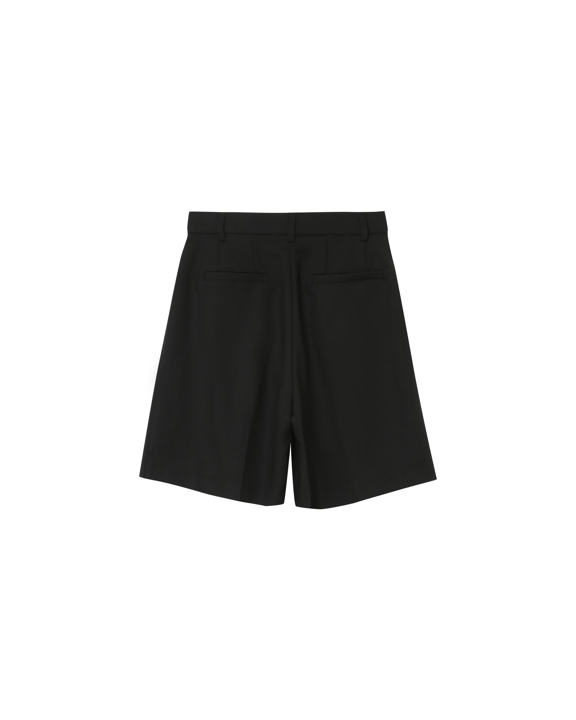 Pleated bermuda shorts black Pastel