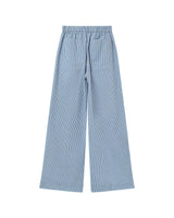Pantalon large a rayures bleu Patine