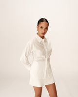 Fitted shirt ecru Pattern_12951