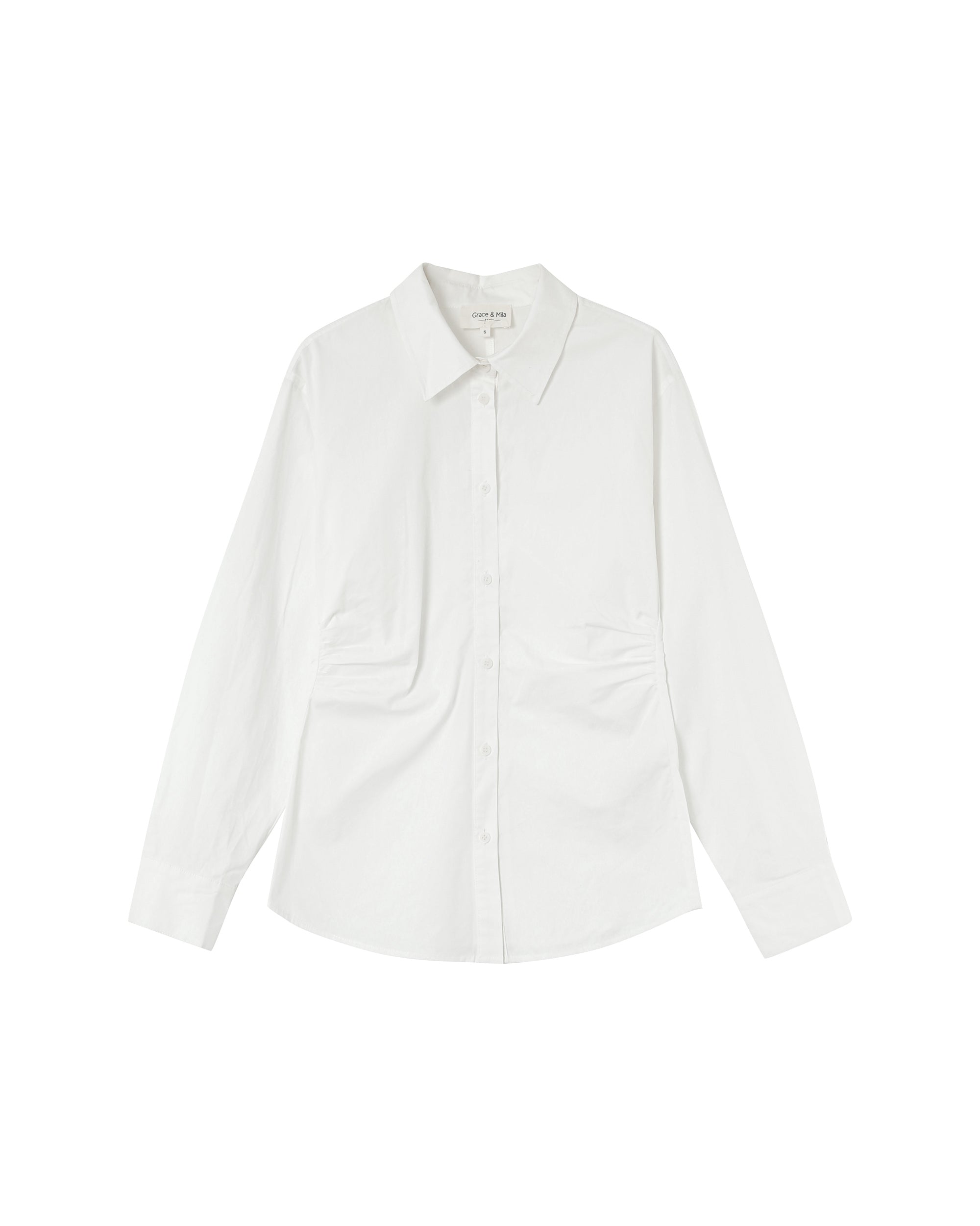 Fitted shirt ecru Pattern_12951