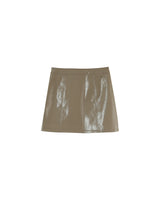 Vinyl mini skirt beige Patti_12961