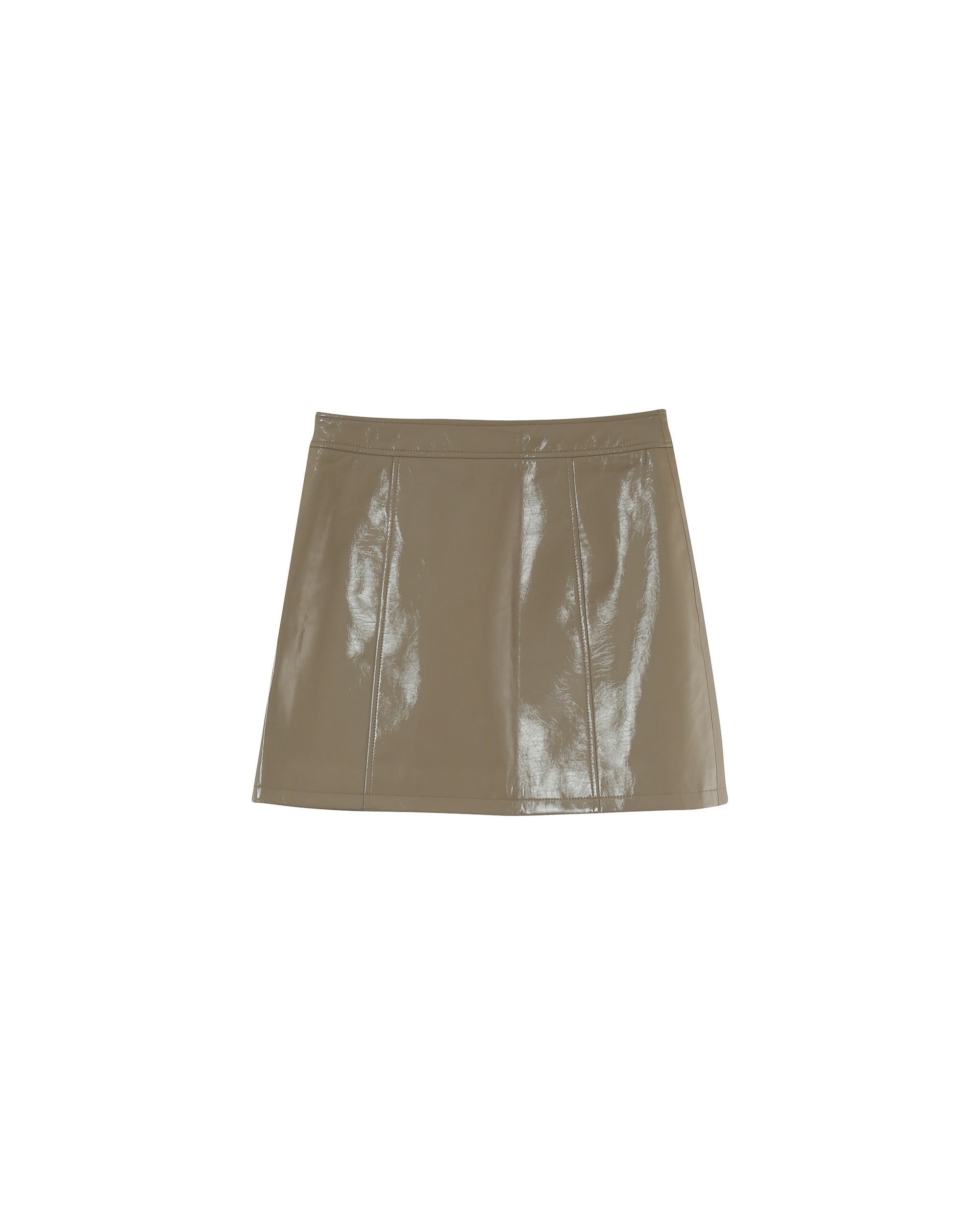 Vinyl mini skirt beige Patti_12961