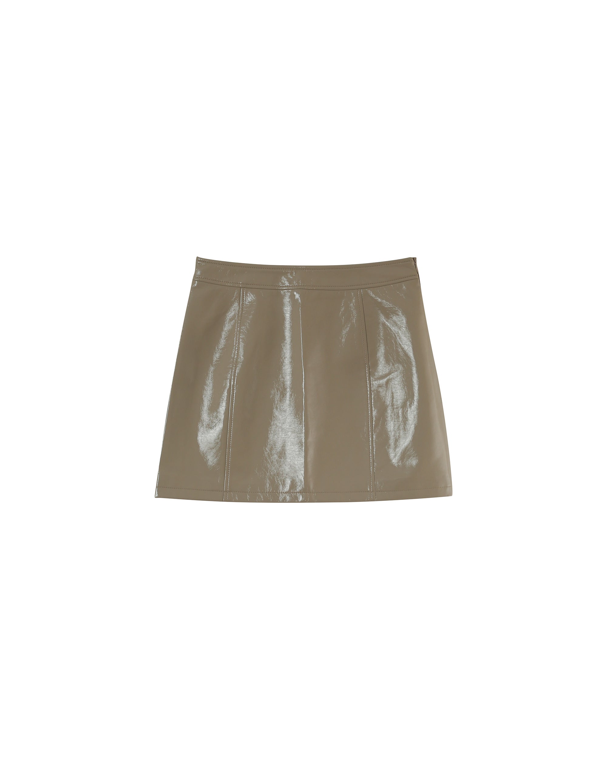 Vinyl mini skirt beige Patti_12961