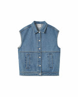 Veste denim oversize light blue Paulette