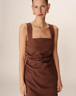 ROBE COURTE CHOCOLAT PAULINE