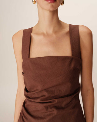 ROBE COURTE CHOCOLAT PAULINE