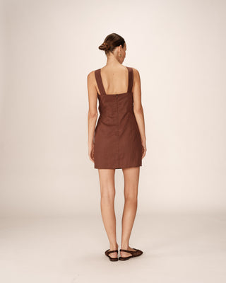 ROBE COURTE CHOCOLAT PAULINE