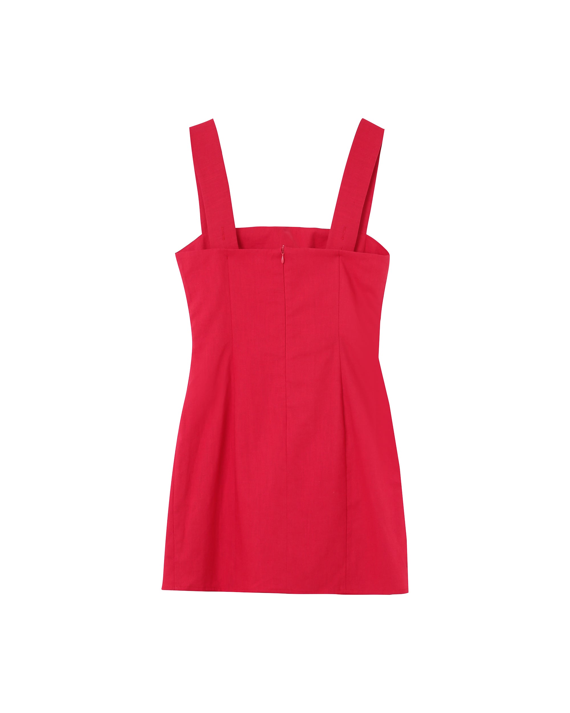 Linen short dress rouge Pauline_12976