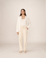 Velvet trousers ecru Paul_13022