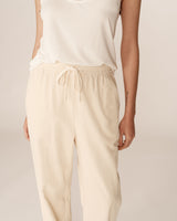 Velvet trousers ecru Paul_13022