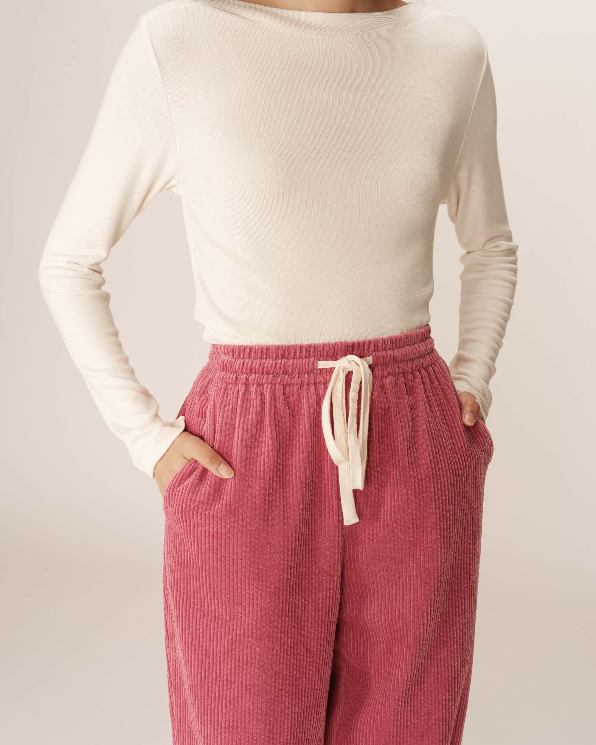 Velvet trousers pink Paul_13022
