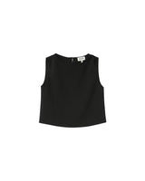 Top court avec fronces noir Paume