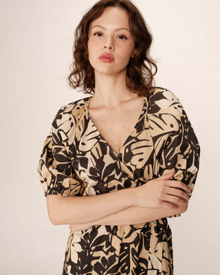 ROBE COURTE BEIGE PAVANE