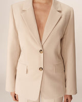 Tailored blazer with lapels beige Pava