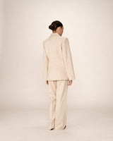 Tailored blazer with lapels beige Pava