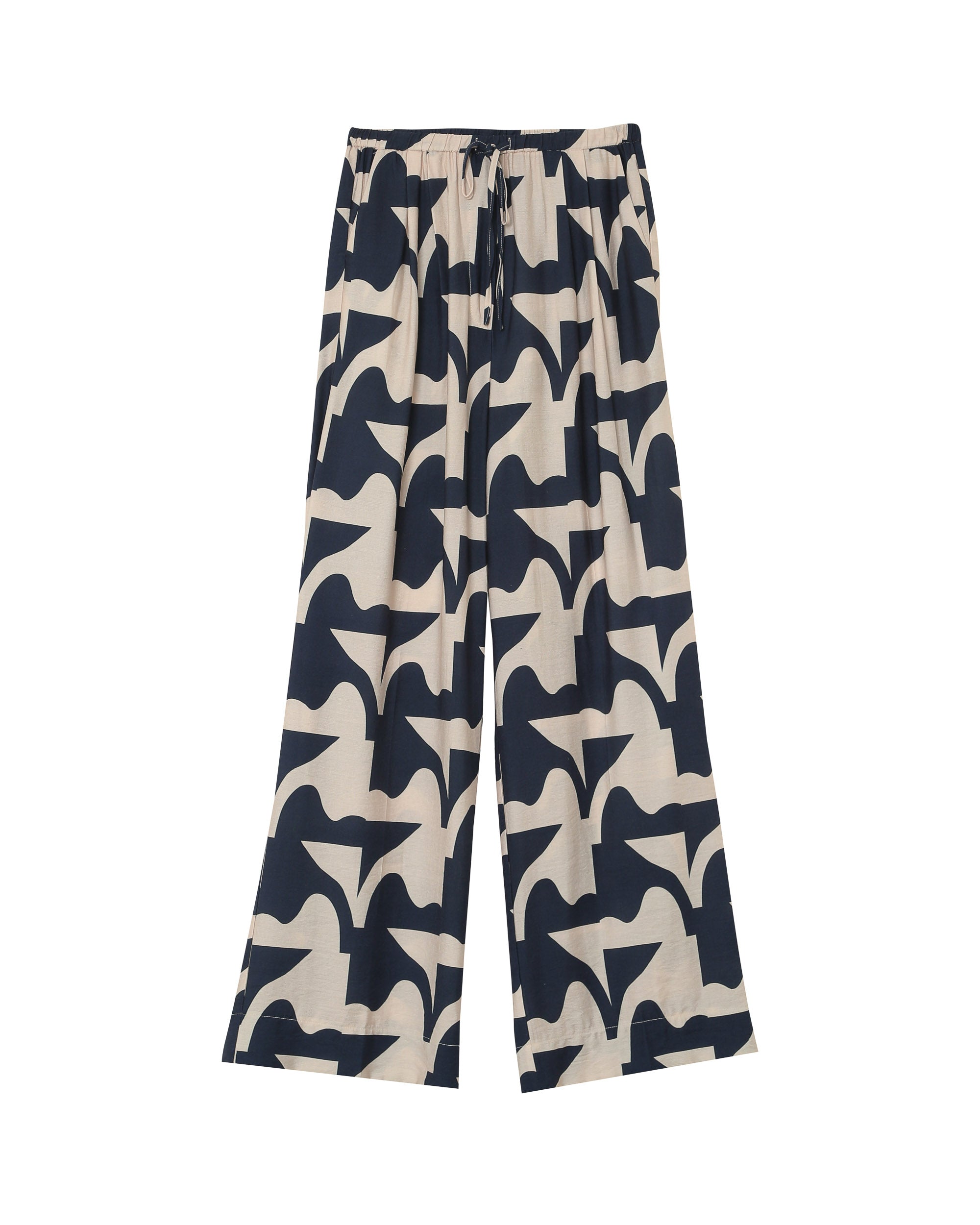 Pantalon fluide a motifs marine Pavot