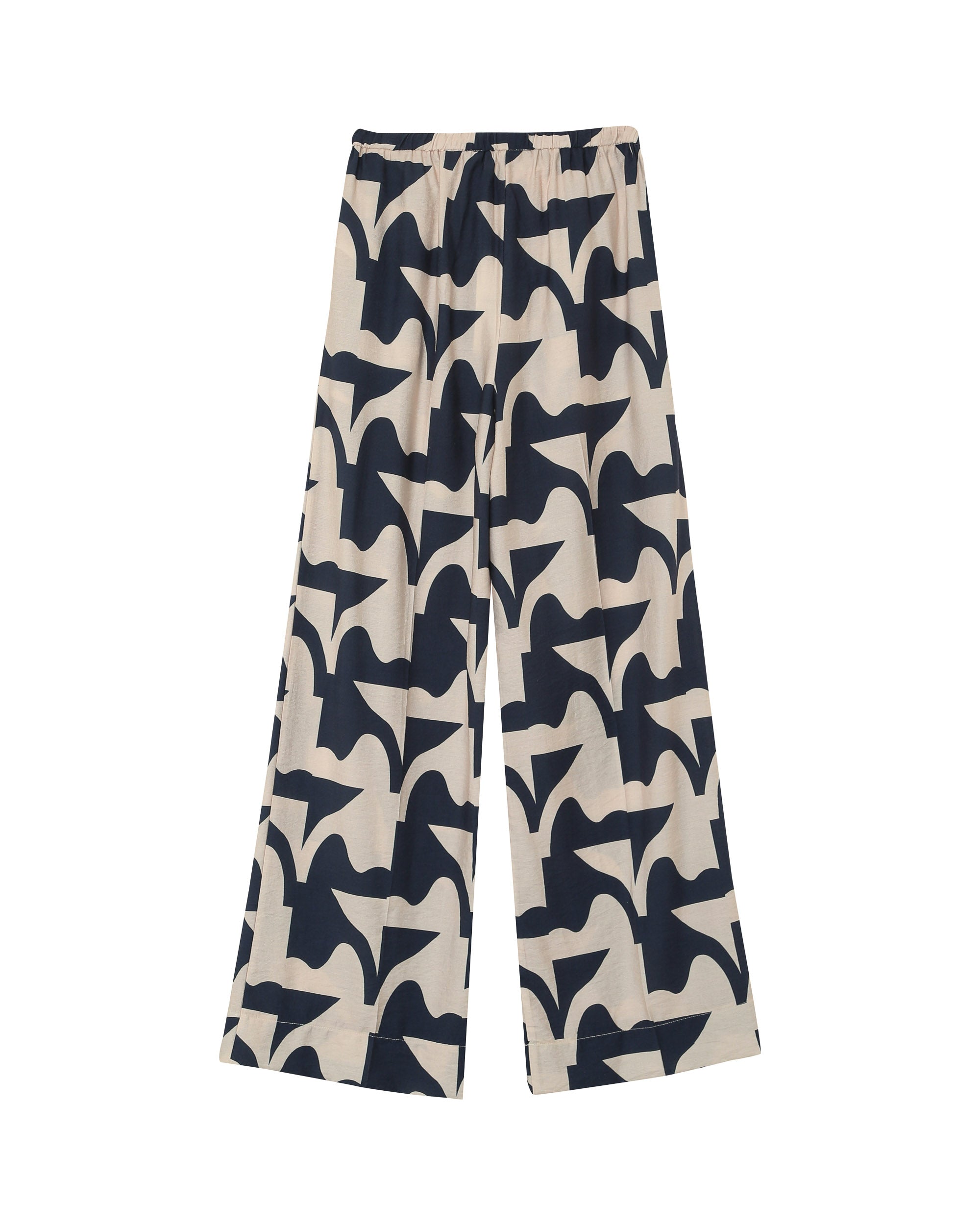 Pantalon fluide a motifs marine Pavot