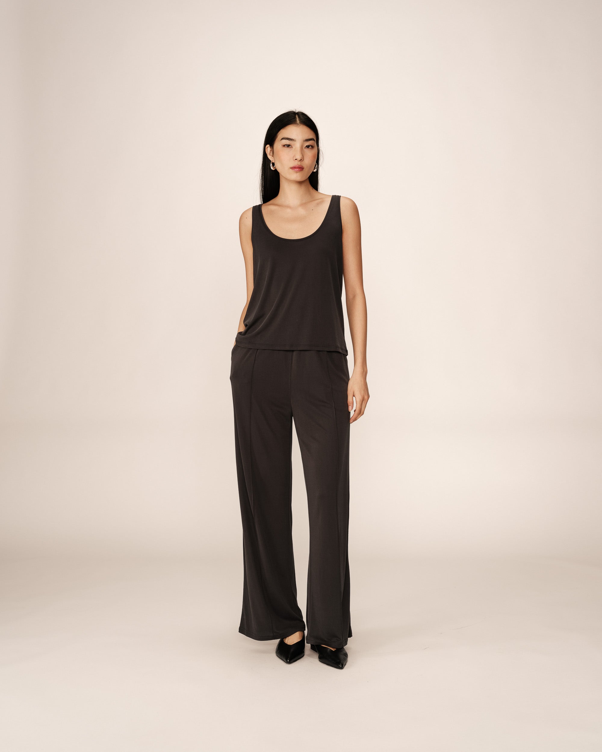 Pantalon fluide en modal anthracite Pax