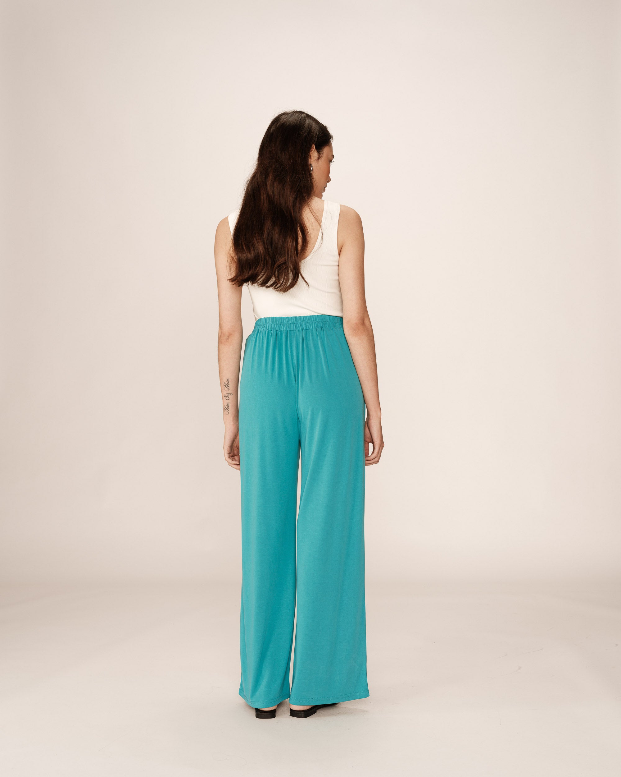 Pantalon fluide en modal aqua Pax