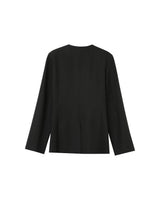 Collarless tailored blazer black Payton