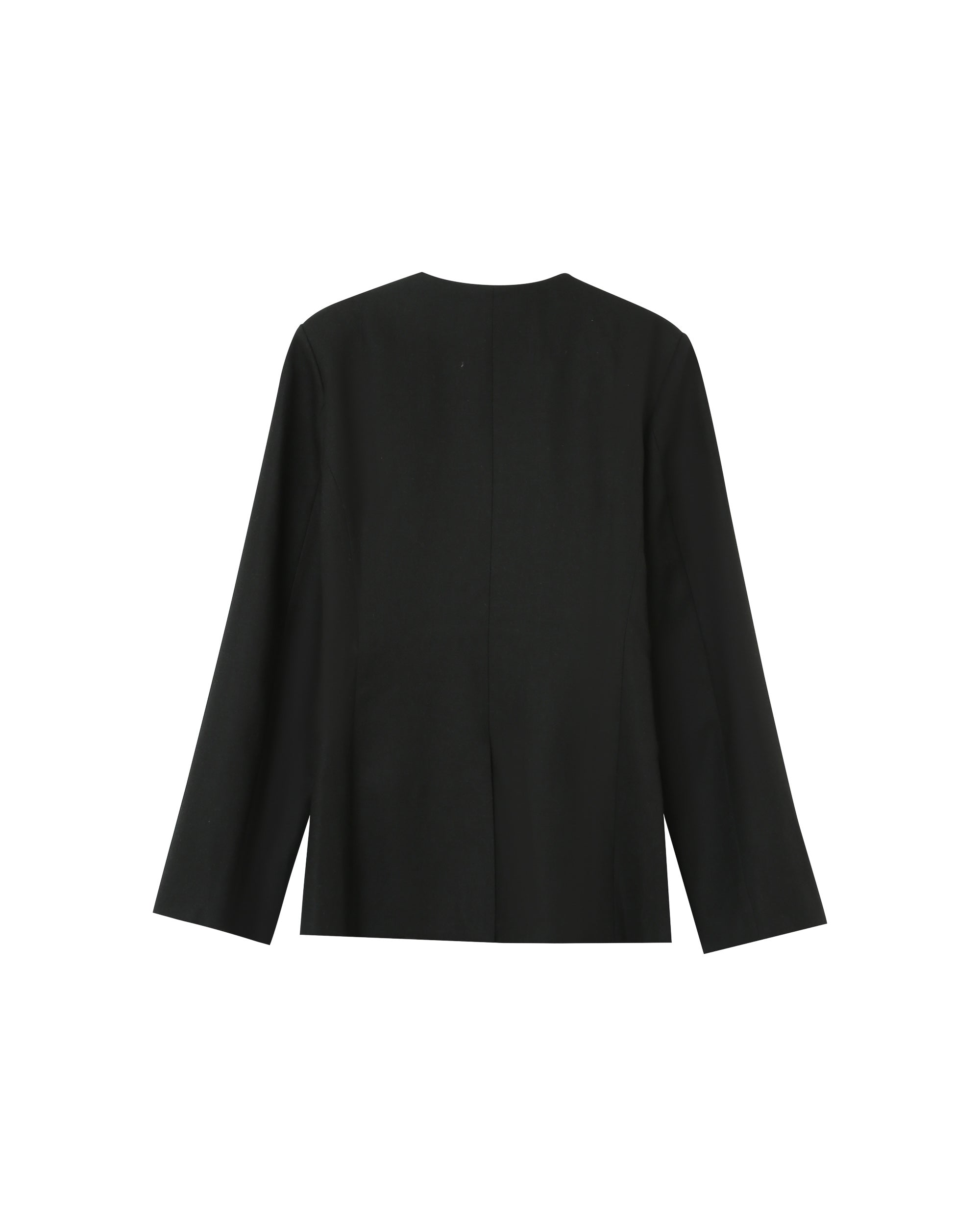 Collarless tailored blazer black Payton