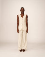 Sleeveless waistcoat beige Paz