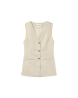 Sleeveless waistcoat beige Paz