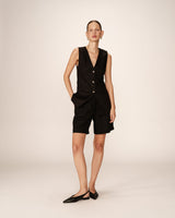 Sleeveless waistcoat black Paz