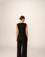 Sleeveless waistcoat black Paz
