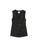Sleeveless waistcoat black Paz