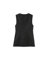 Sleeveless waistcoat black Paz