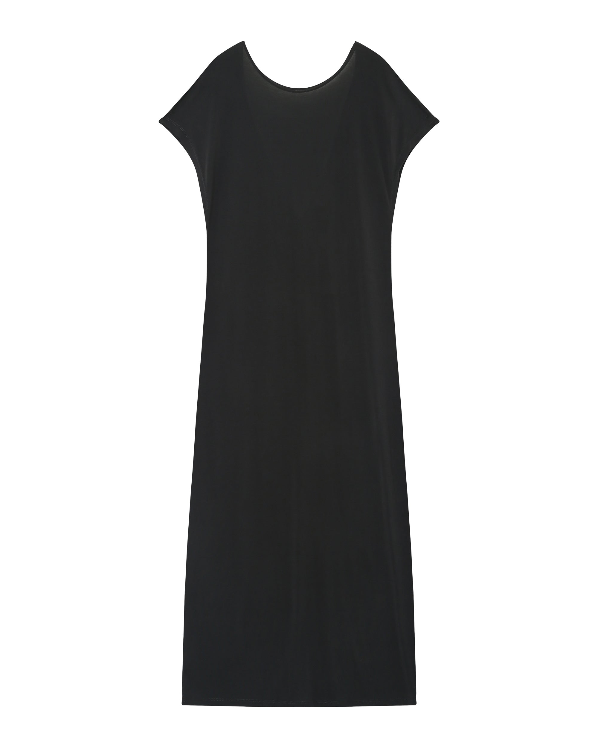 Robe mi-longue en modal anthracite Peace