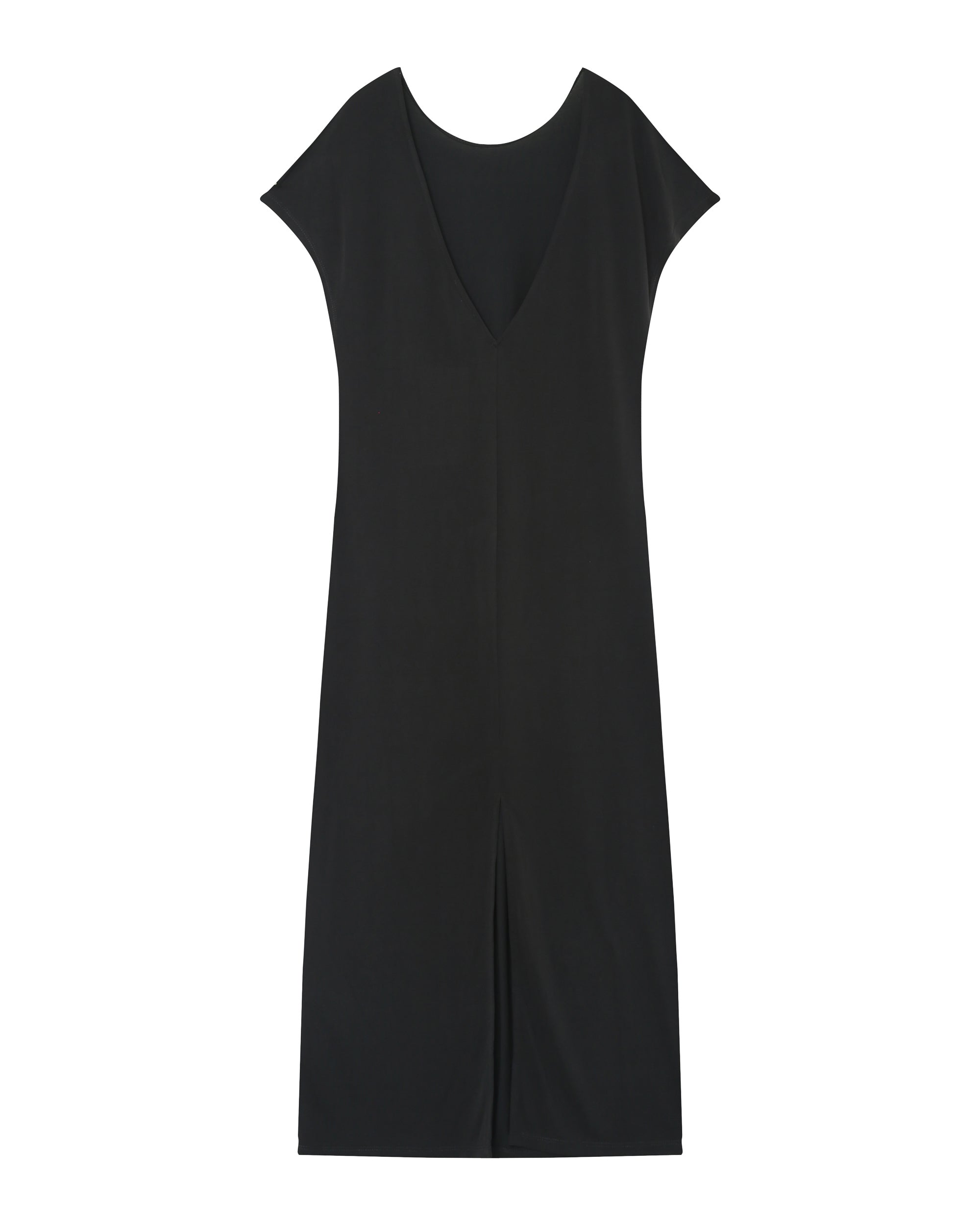 Robe mi-longue en modal anthracite Peace
