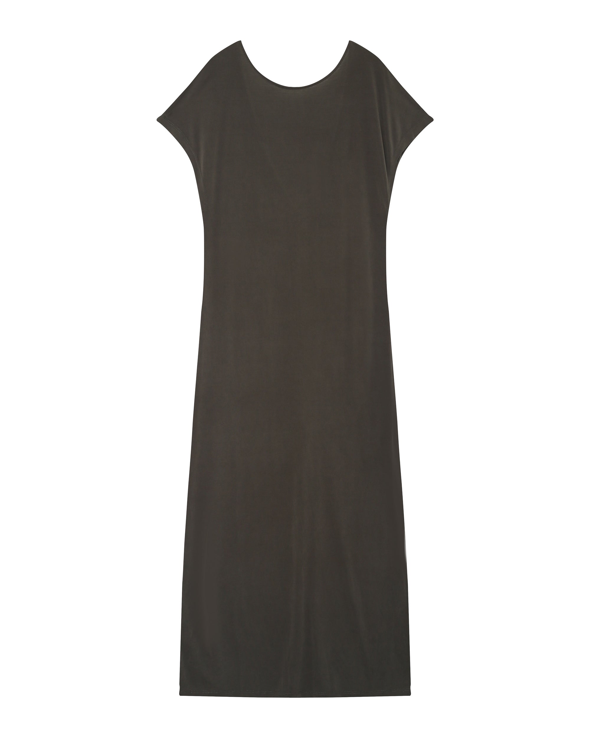 Robe mi-longue en modal kaki Peace