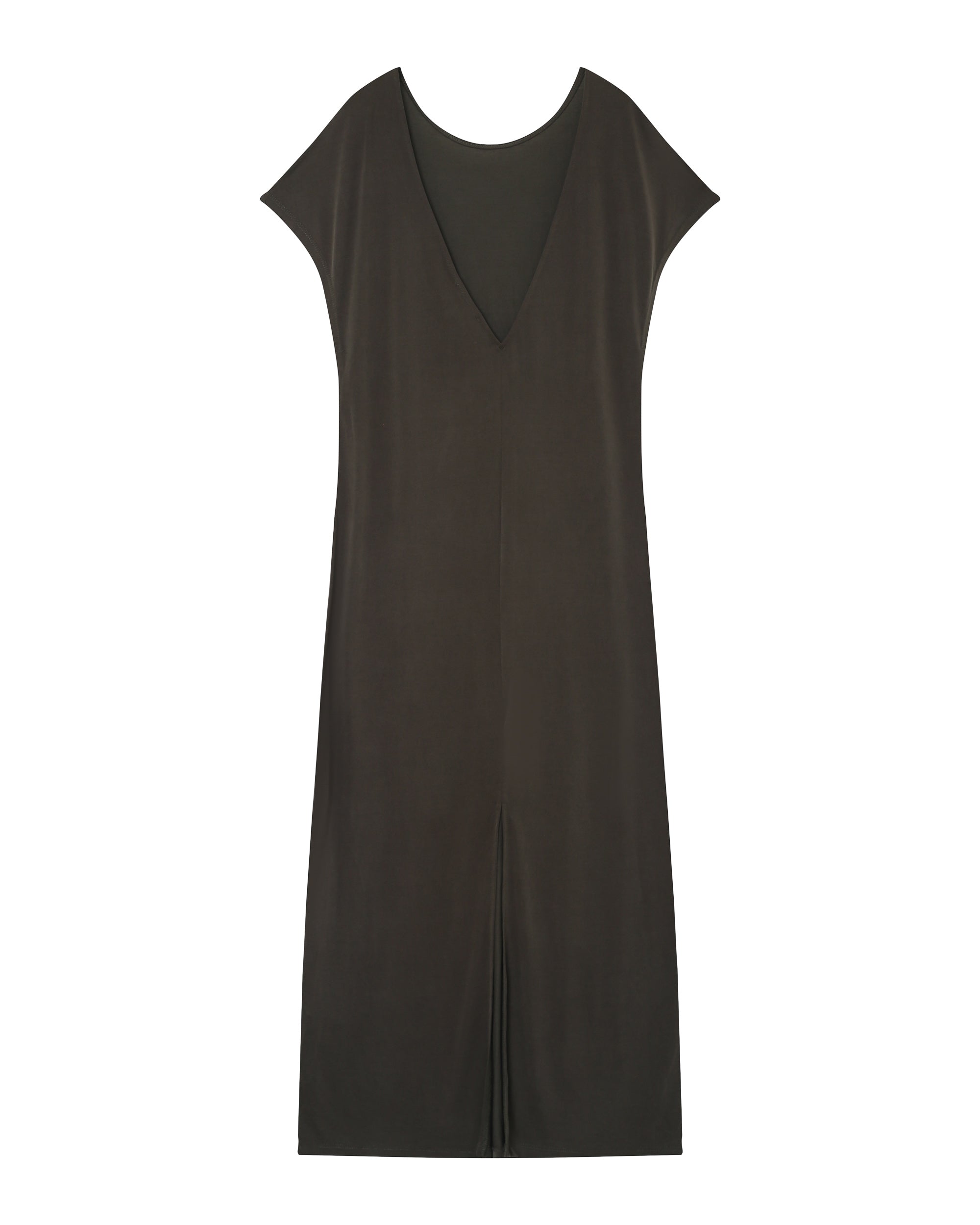 Robe mi-longue en modal kaki Peace