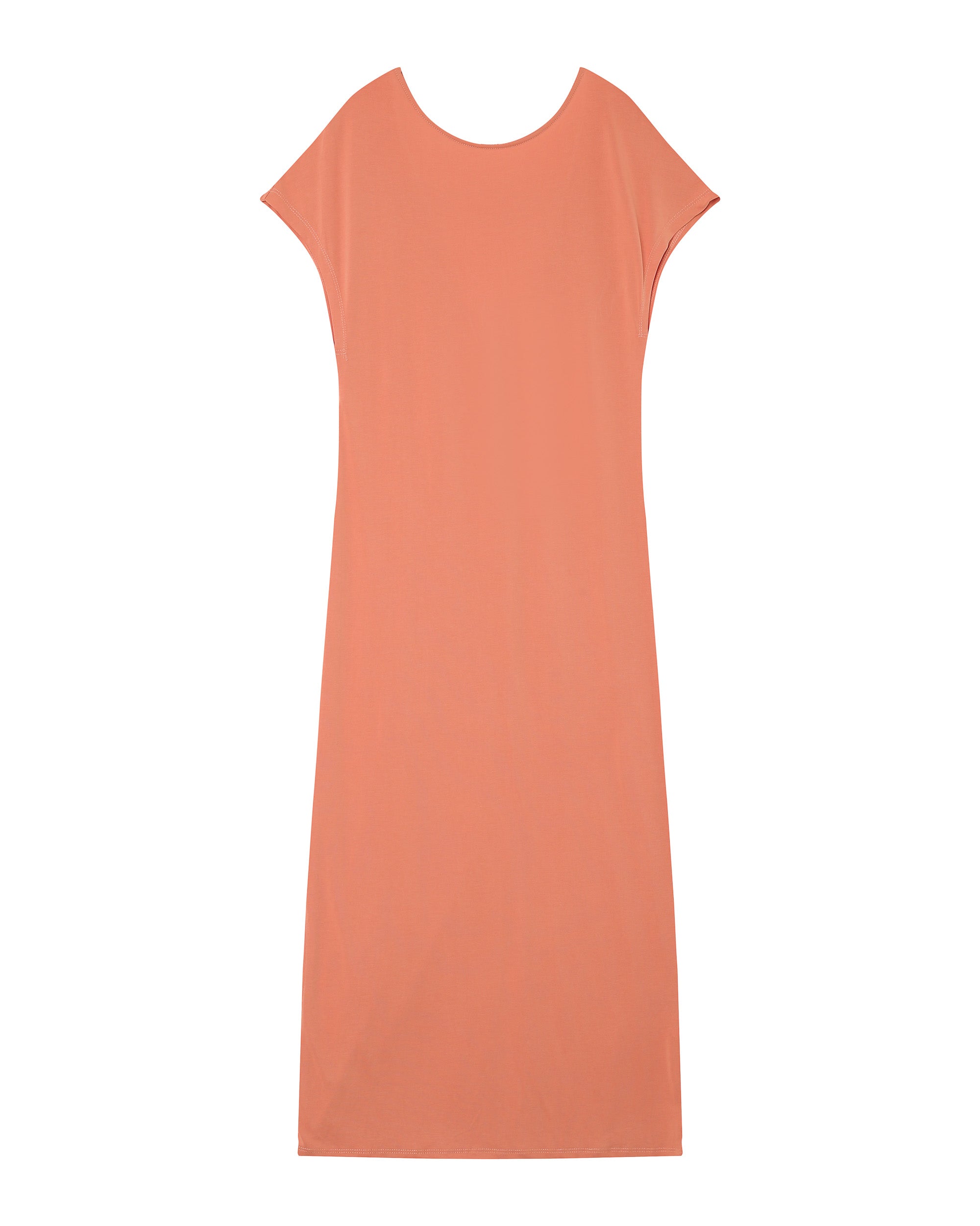 Robe mi-longue en modal peche Peace