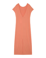 Robe mi-longue en modal peche Peace