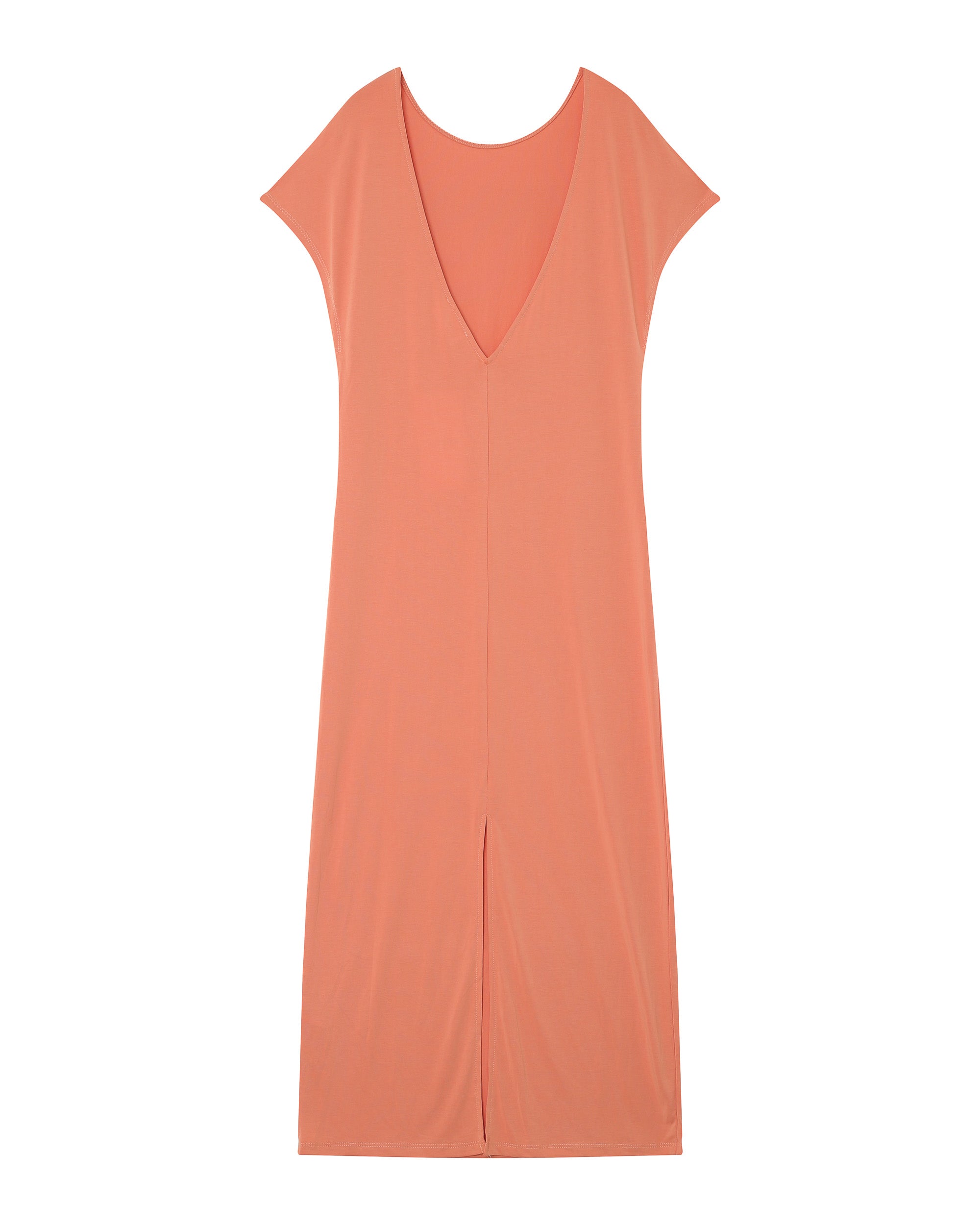 Robe mi-longue en modal peche Peace